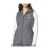 Ladies Medical Scrub Vest with Zip Front Gray
